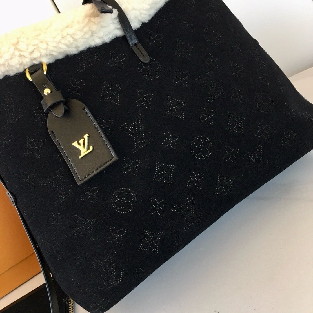 Black Suede Carryall