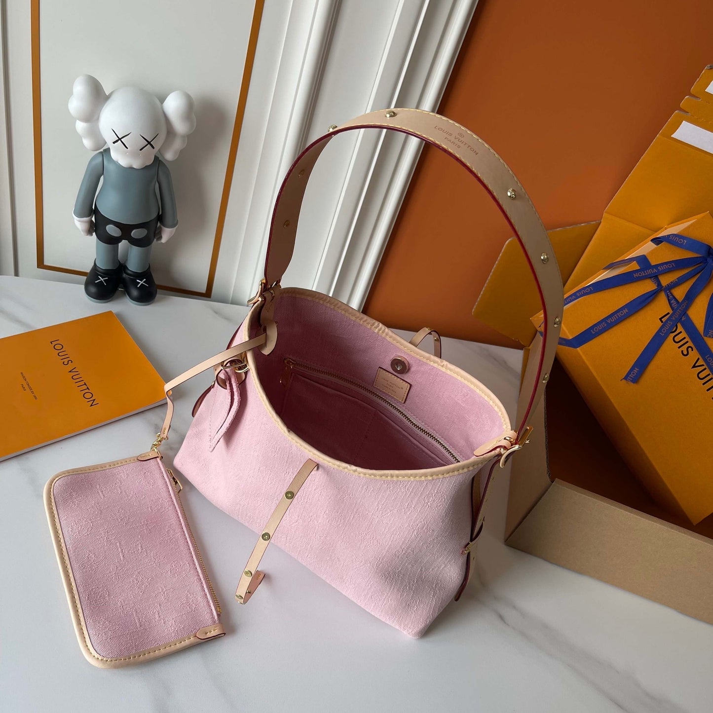 Small Pink Denim Carryall