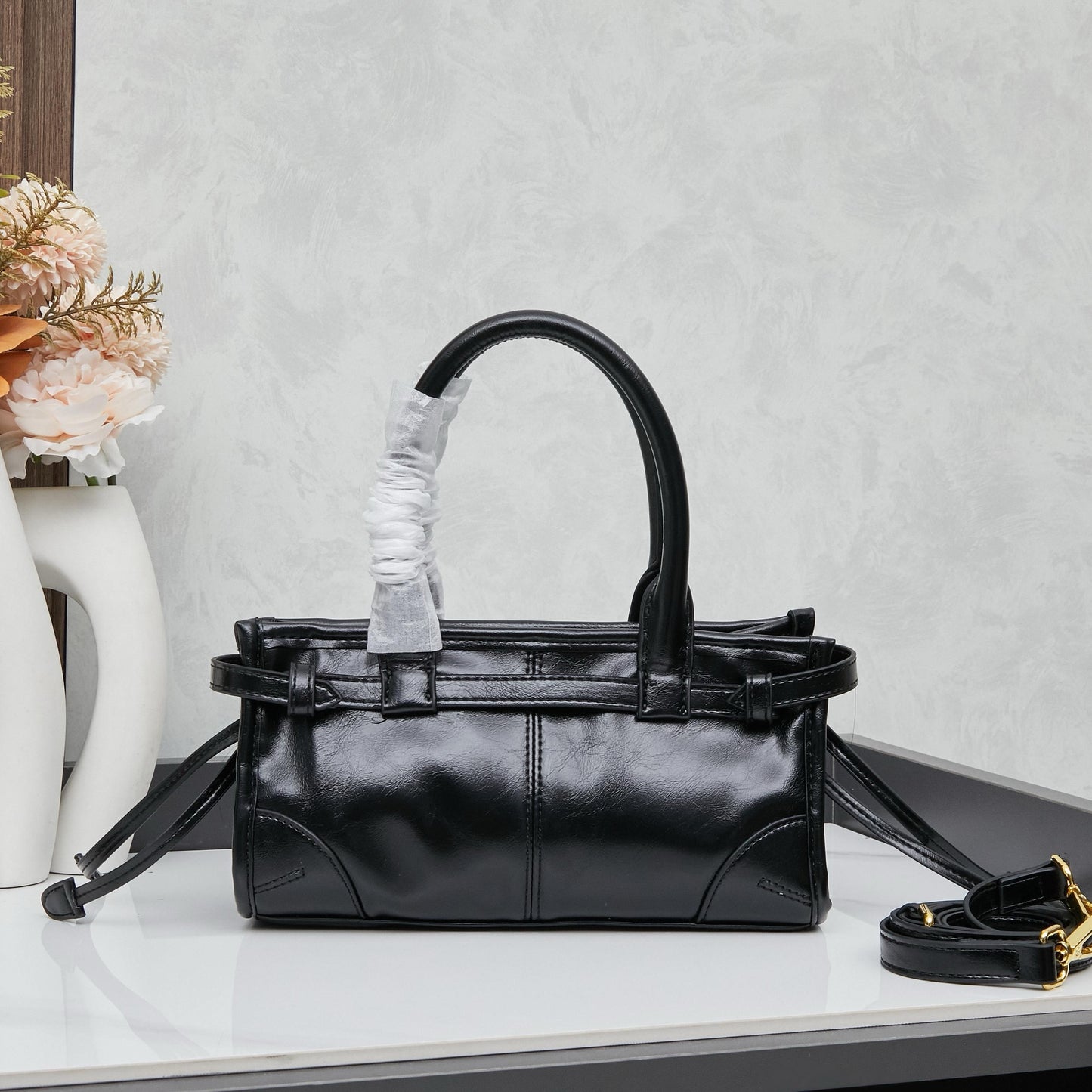 Black Leather Purse