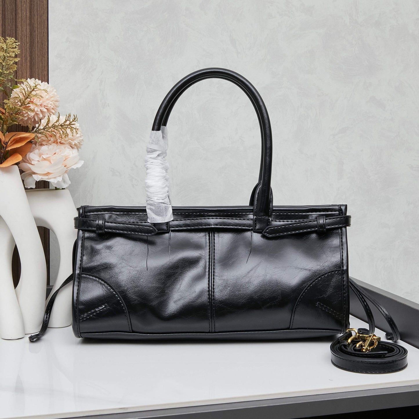 Black Leather Purse