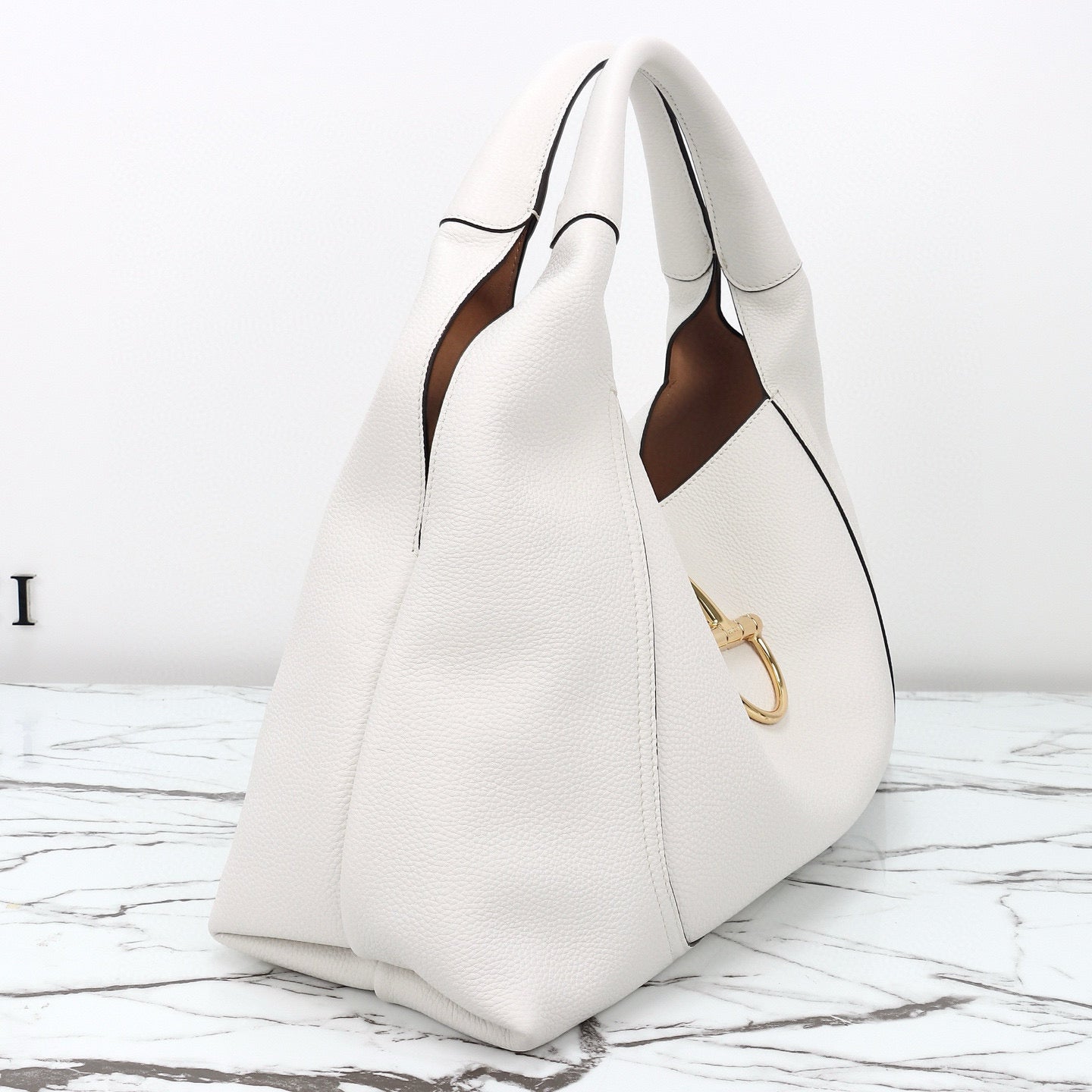 White Softbit Maxi Shoulder Bag