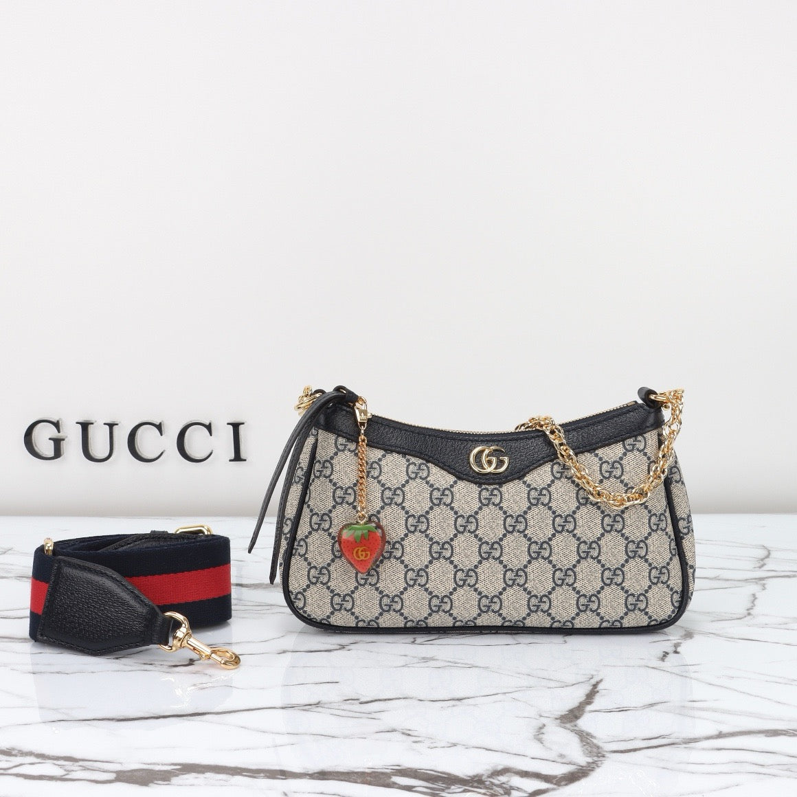 Strawberry Classic Print Crossbody