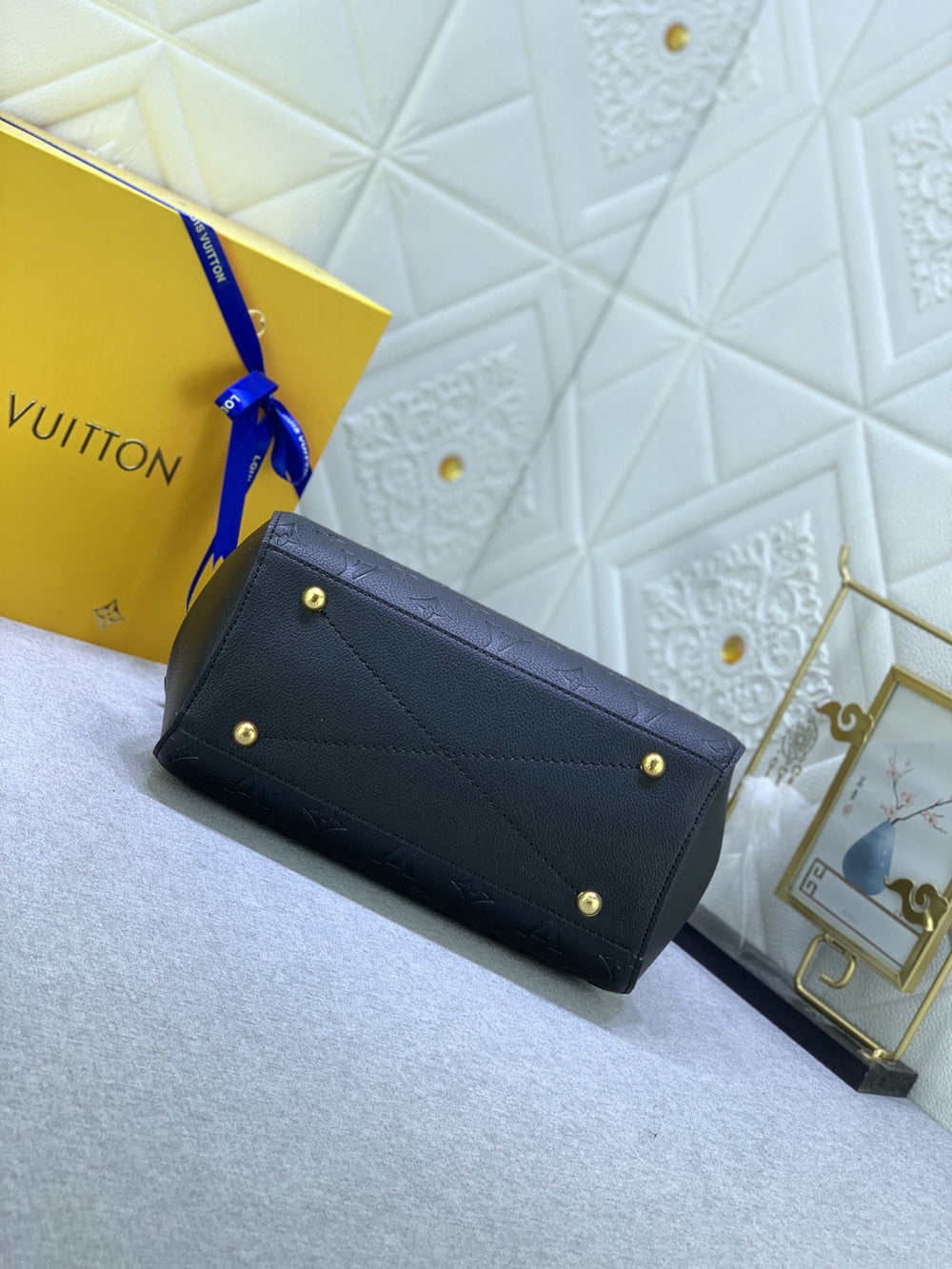 Black Embossed Handbag