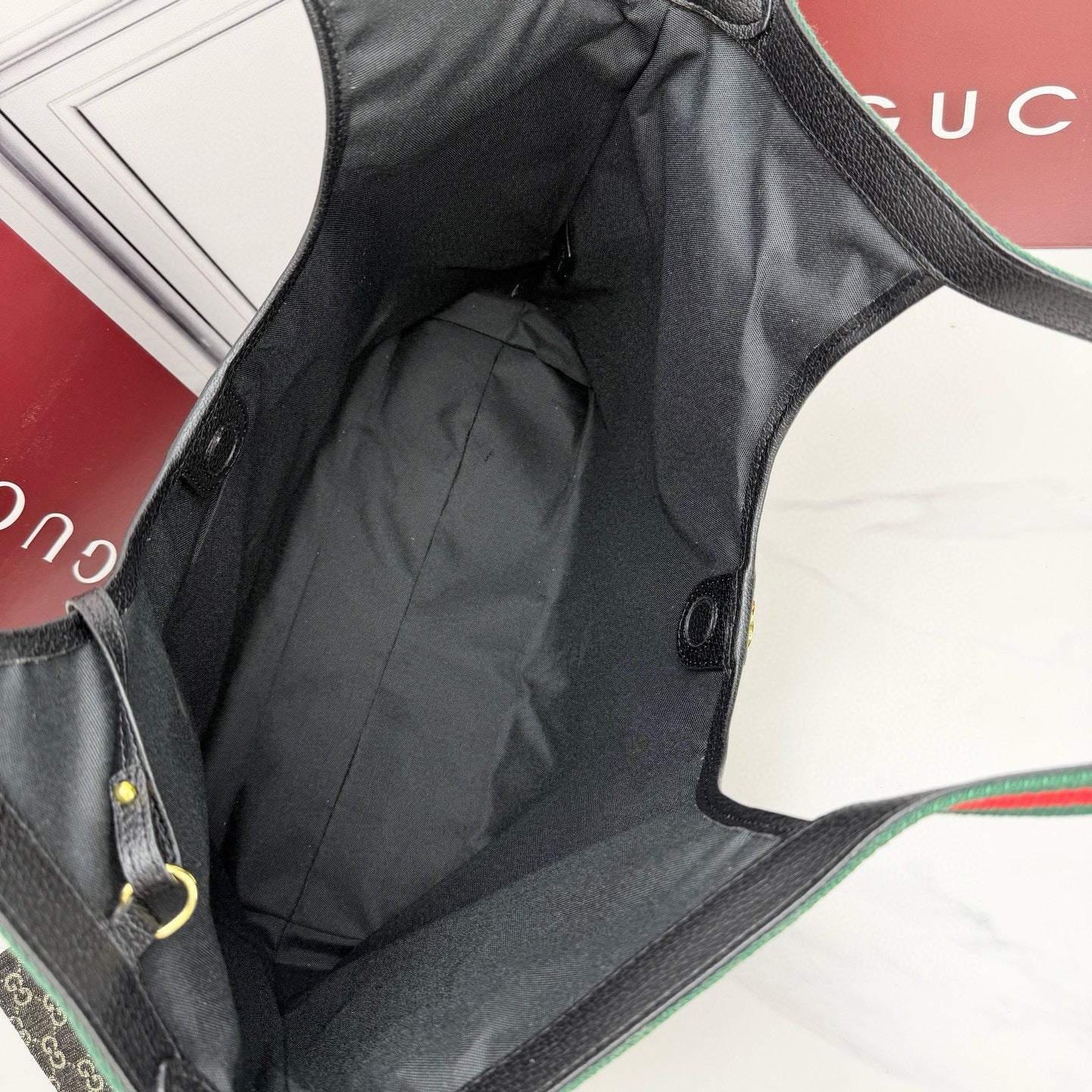 Medium Black Denim Tote