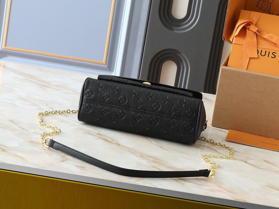 Black Embossed Crossbody