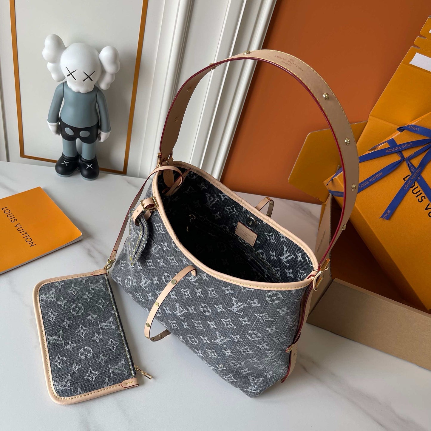 Small Grey Denim Carryall