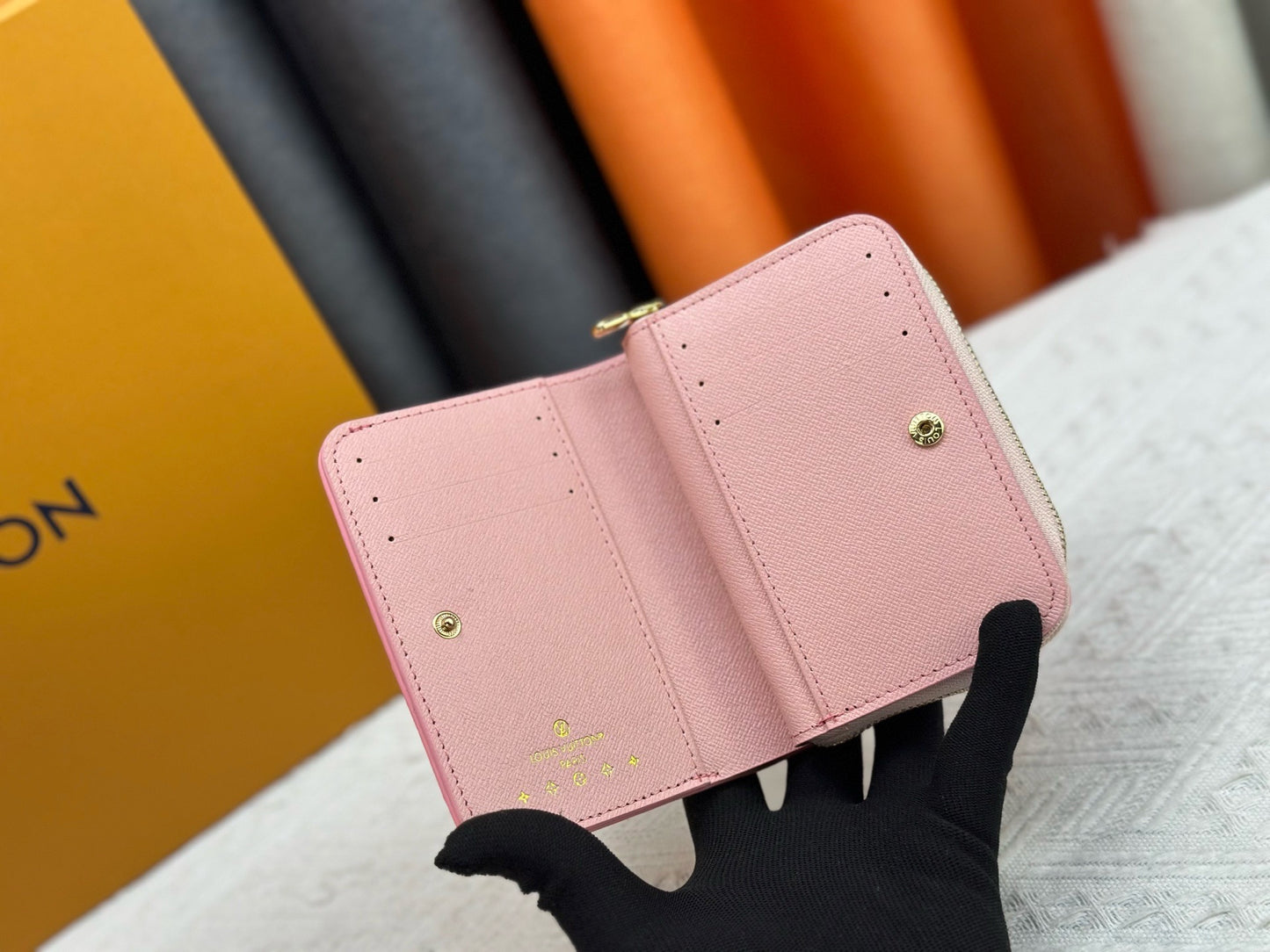 Pink Denim Medium Wallet