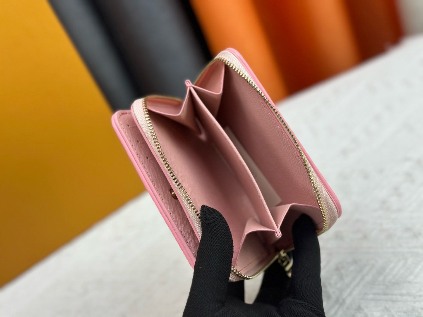 Pink Denim Medium Wallet