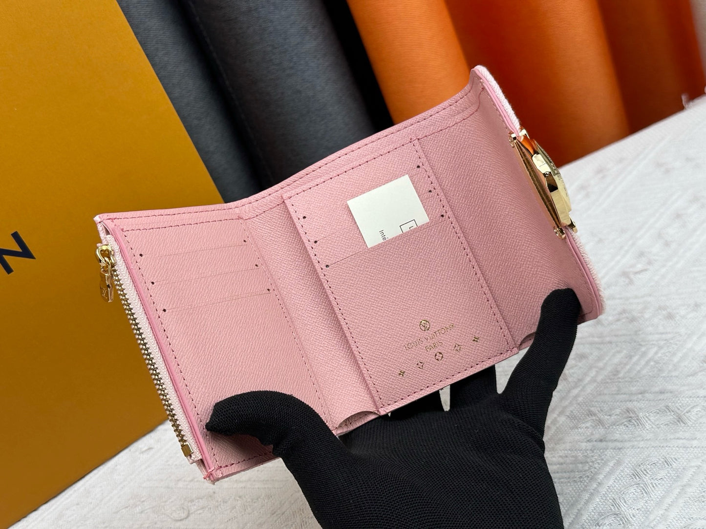 Pink Denim Small Wallet