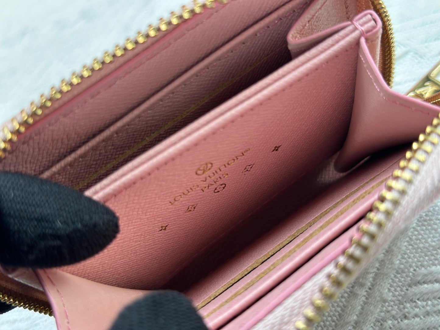 Pink Denim Small Wallet