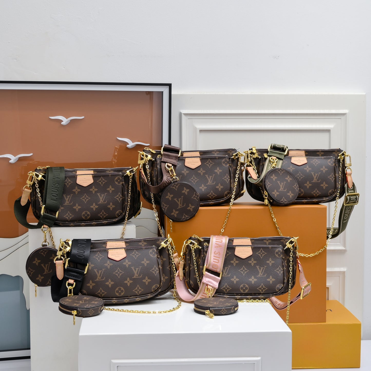 3-Piece Mono Crossbody