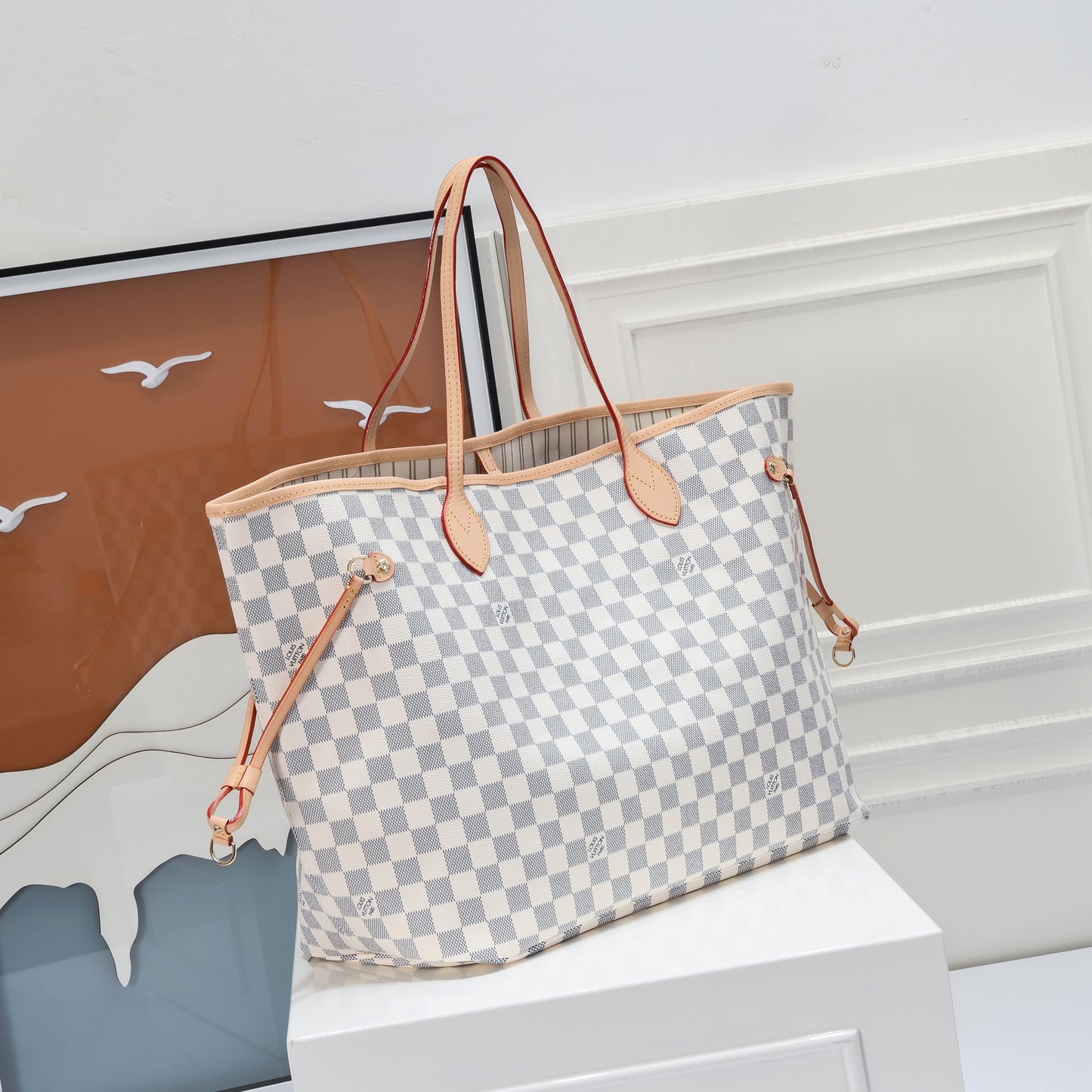 White Grid GM Neverfull