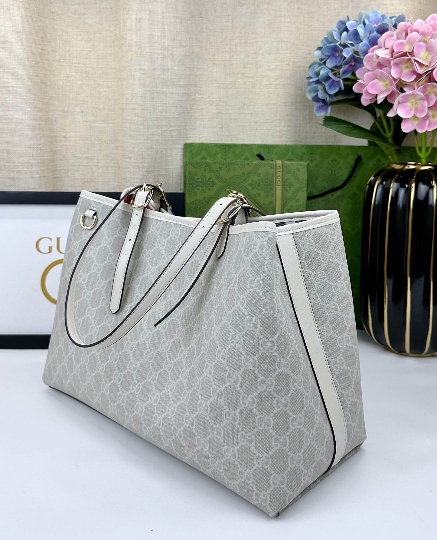 White Large Shoulder Bag