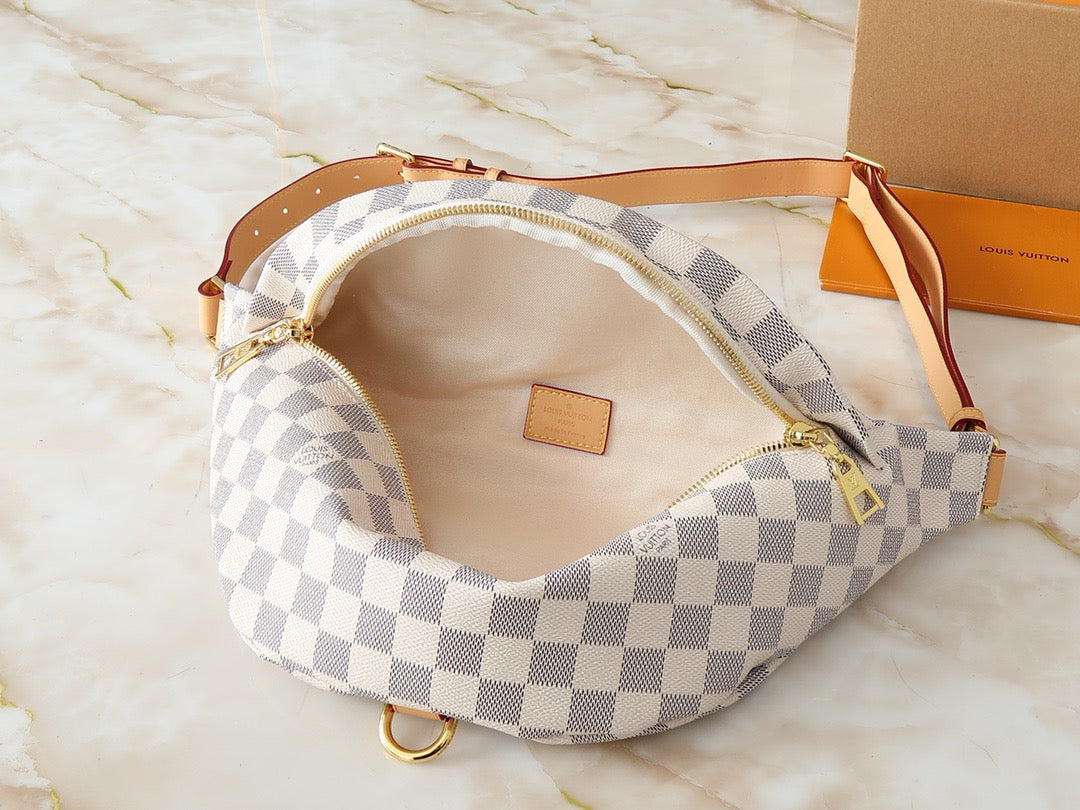 White Grid Fanny