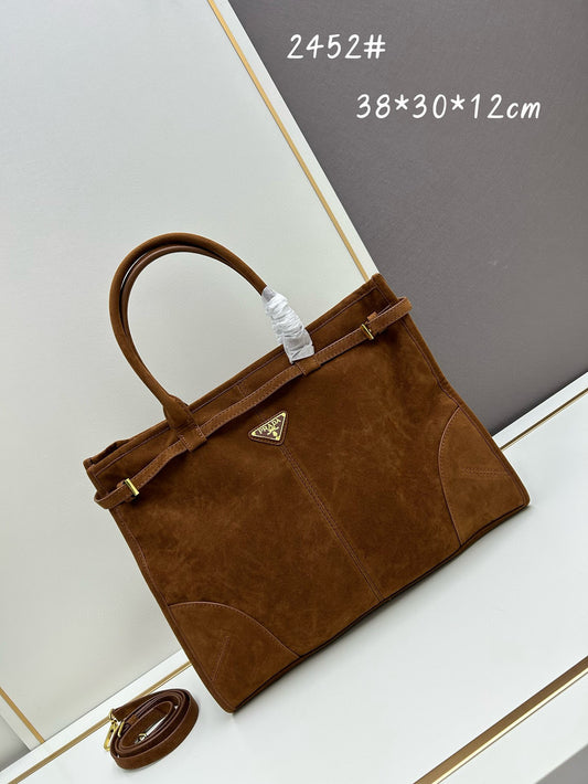 Brown Suede Tote