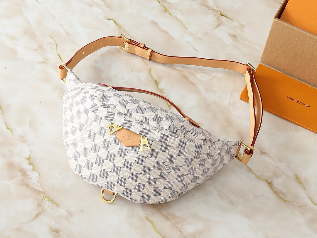 White Grid Fanny