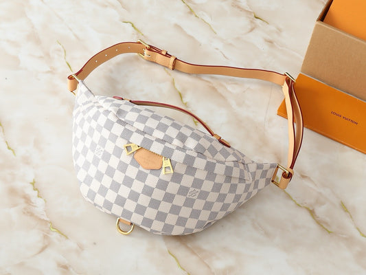 White Grid Fanny