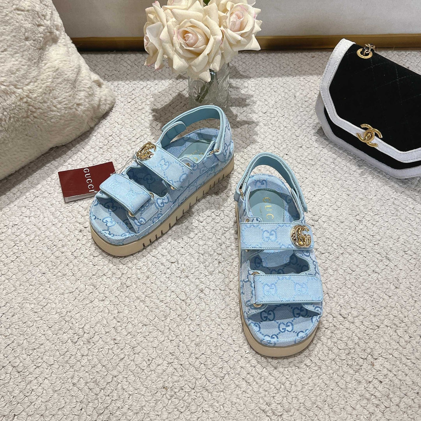 Blue Denim Sandals