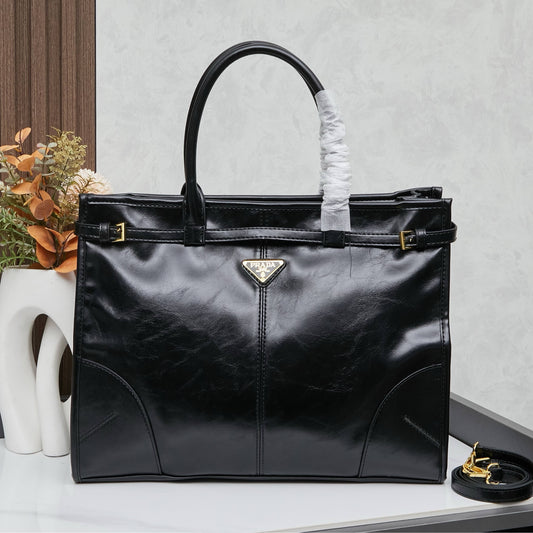 Black Leather Tote