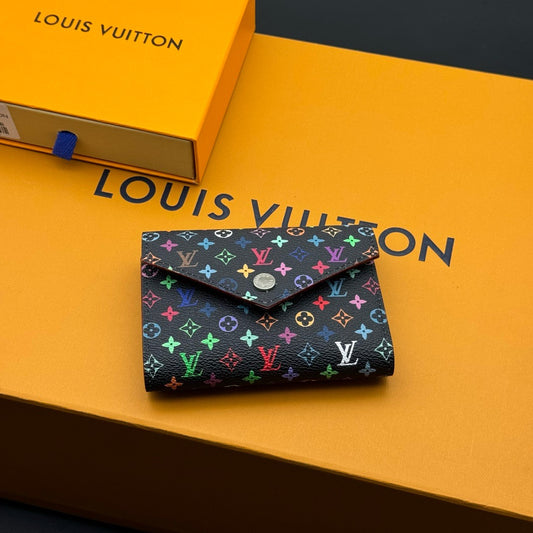 Small Black Multi Color Wallet