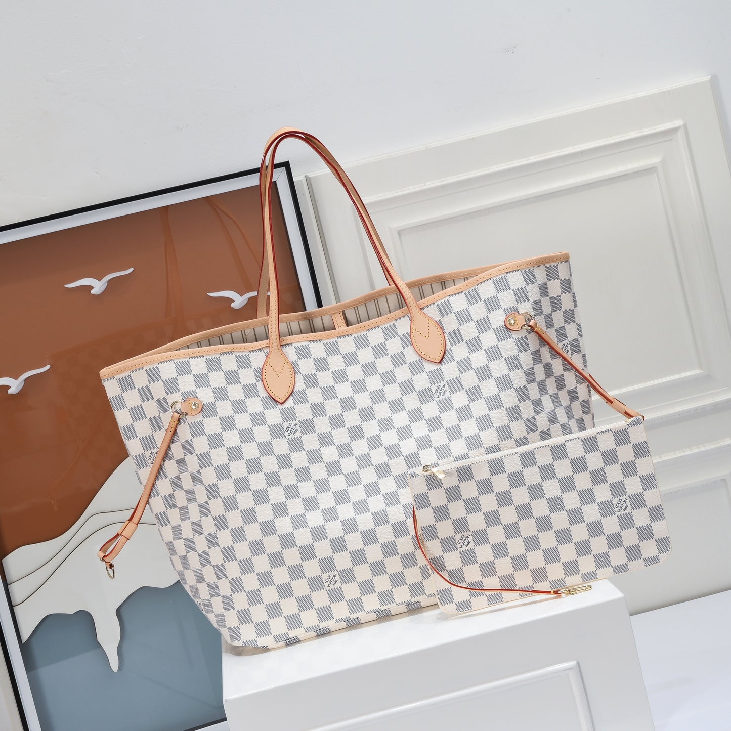 White Grid GM Neverfull