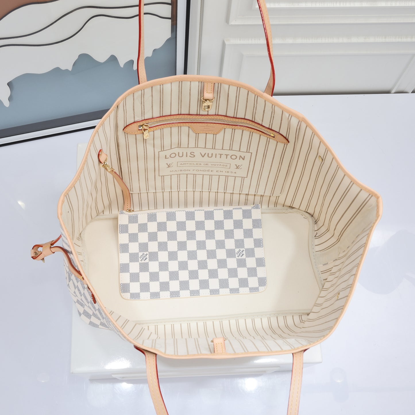 White Grid GM Neverfull