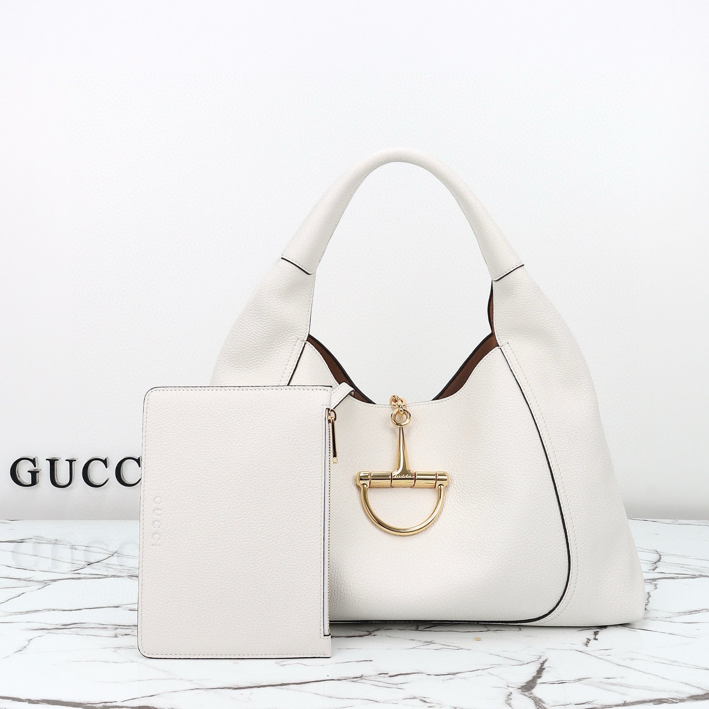 White Softbit Maxi Shoulder Bag