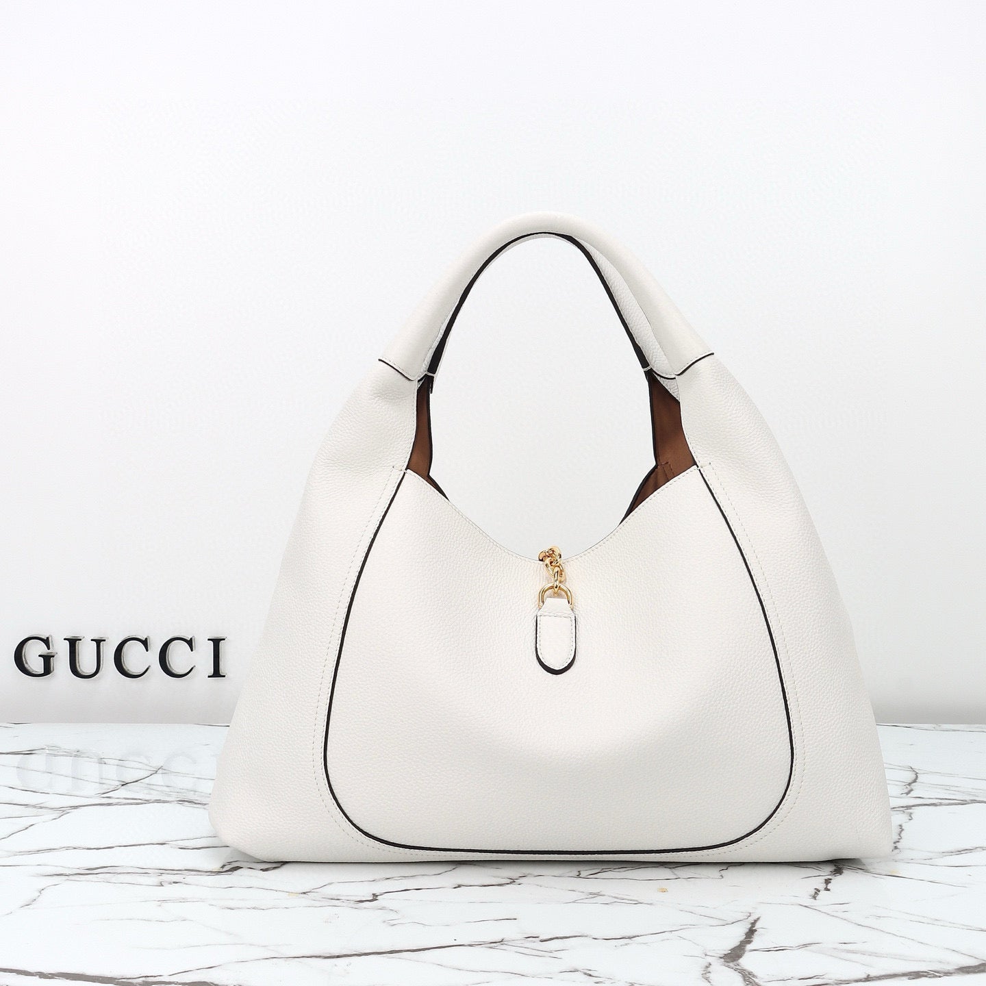 White Softbit Maxi Shoulder Bag