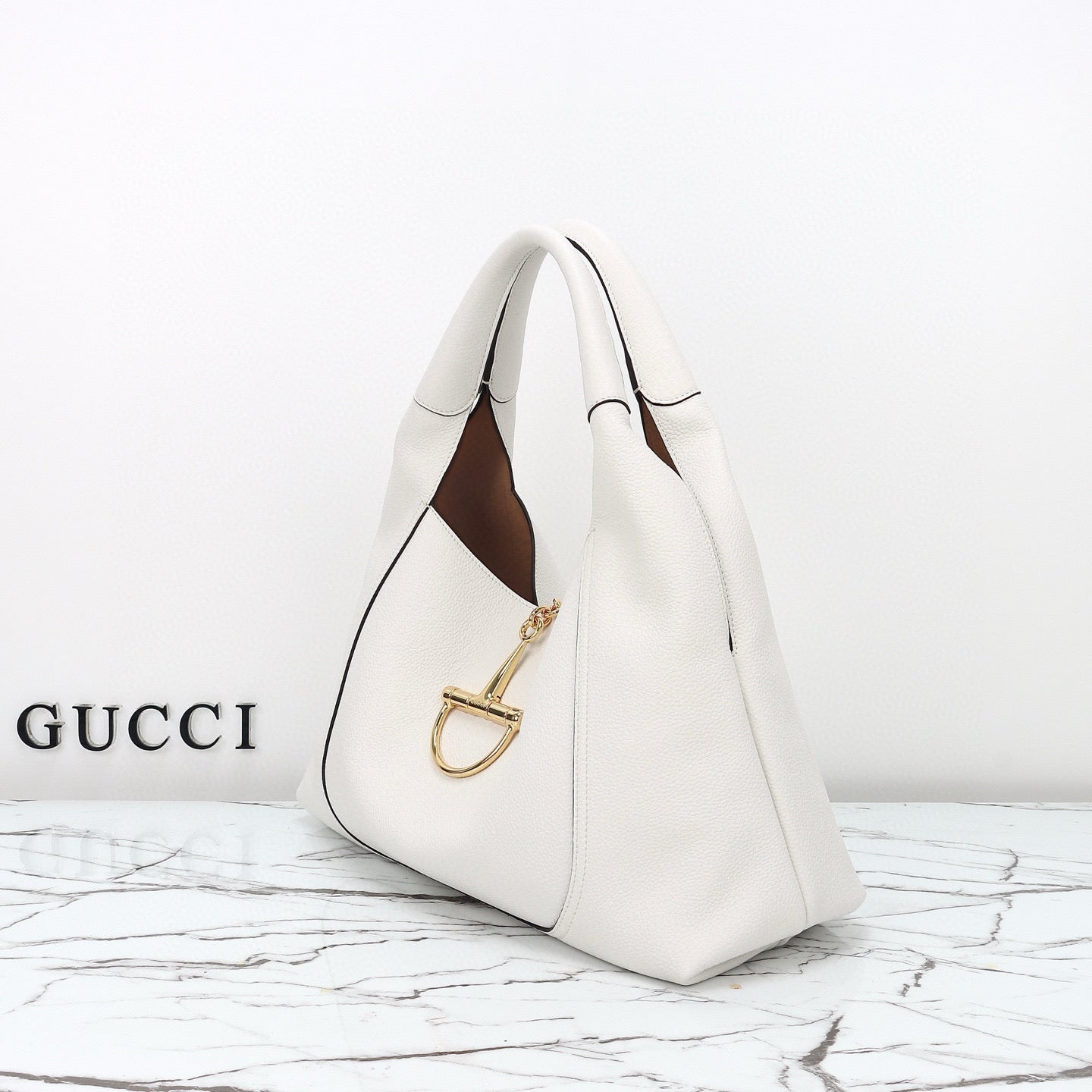 White Softbit Maxi Shoulder Bag