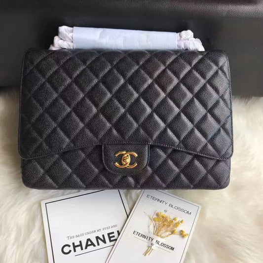 Counter Quality Large Classic Black Handbag