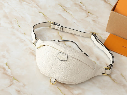 White Embossed Fanny