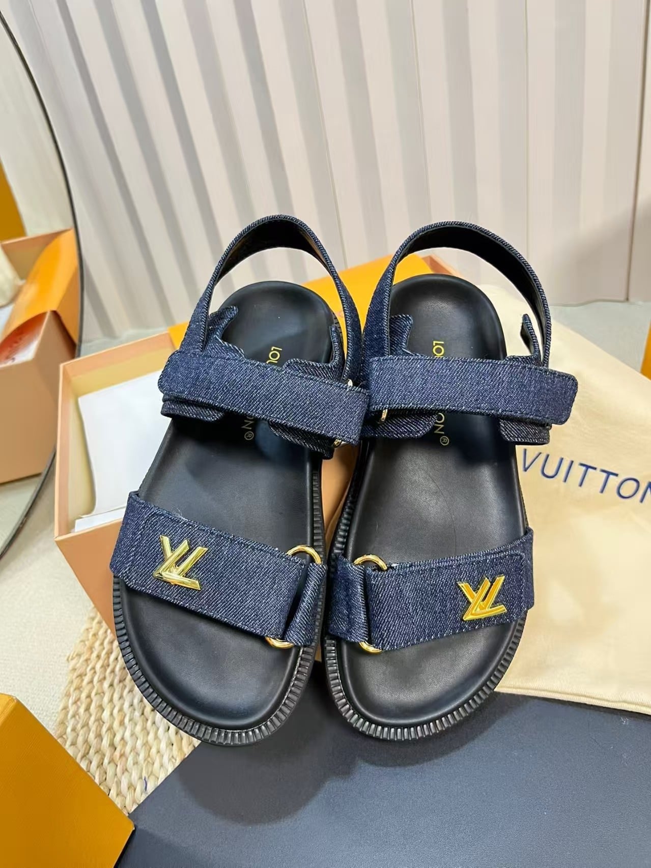 Dark Denim Sandals