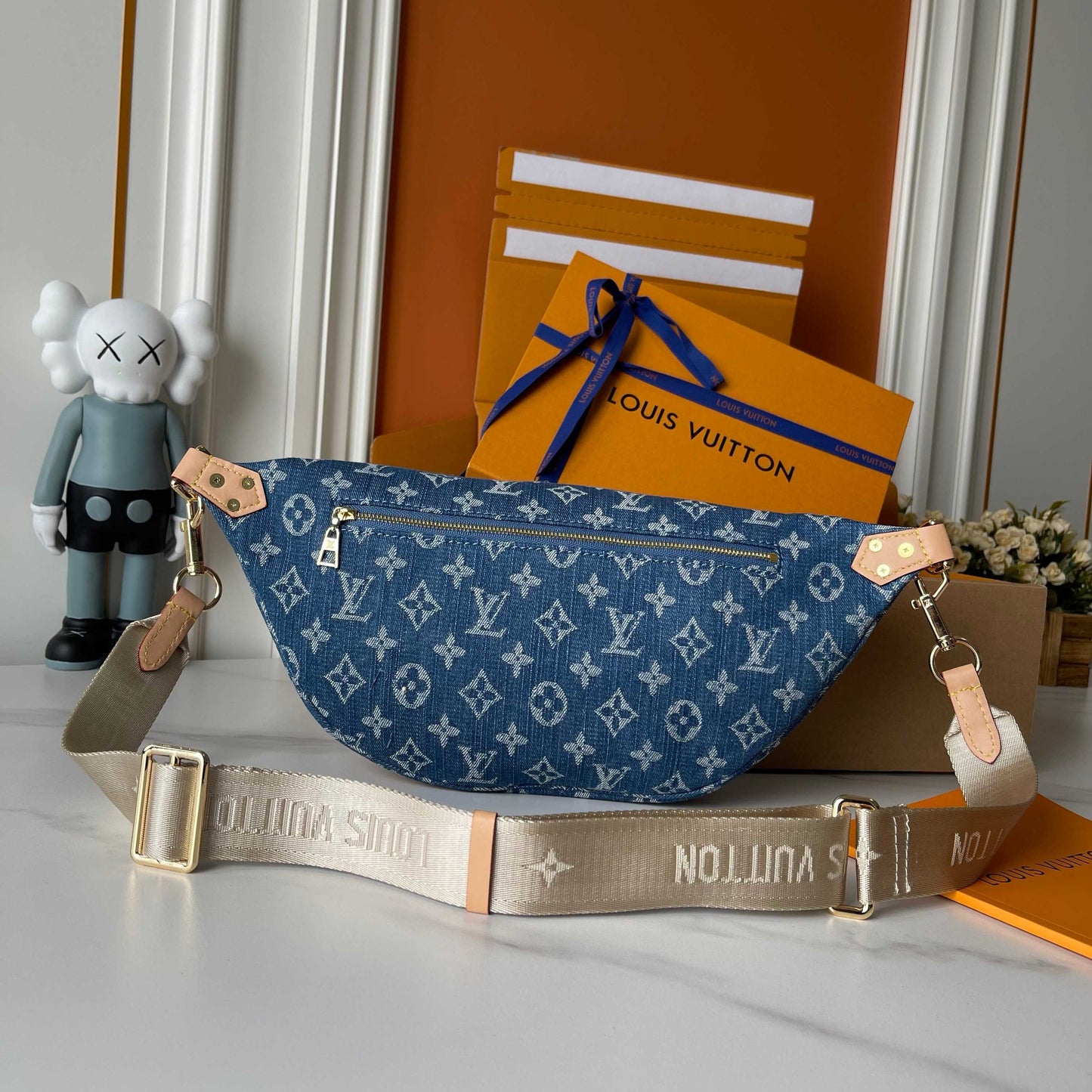 Dark Wash Denim Fanny