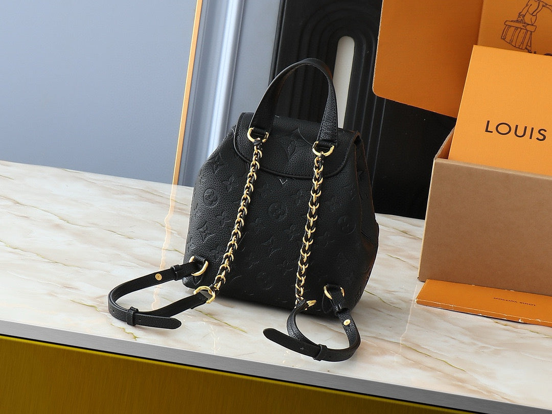 Black Embossed Backpack