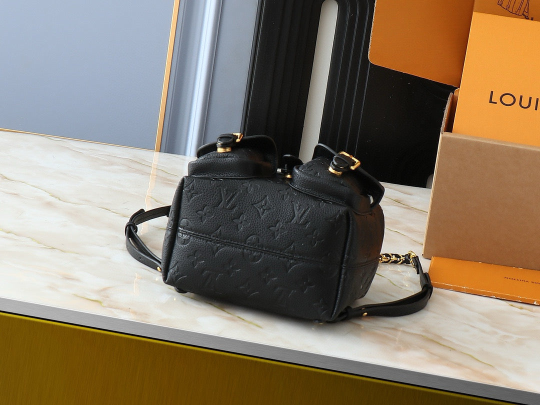 Black Embossed Backpack
