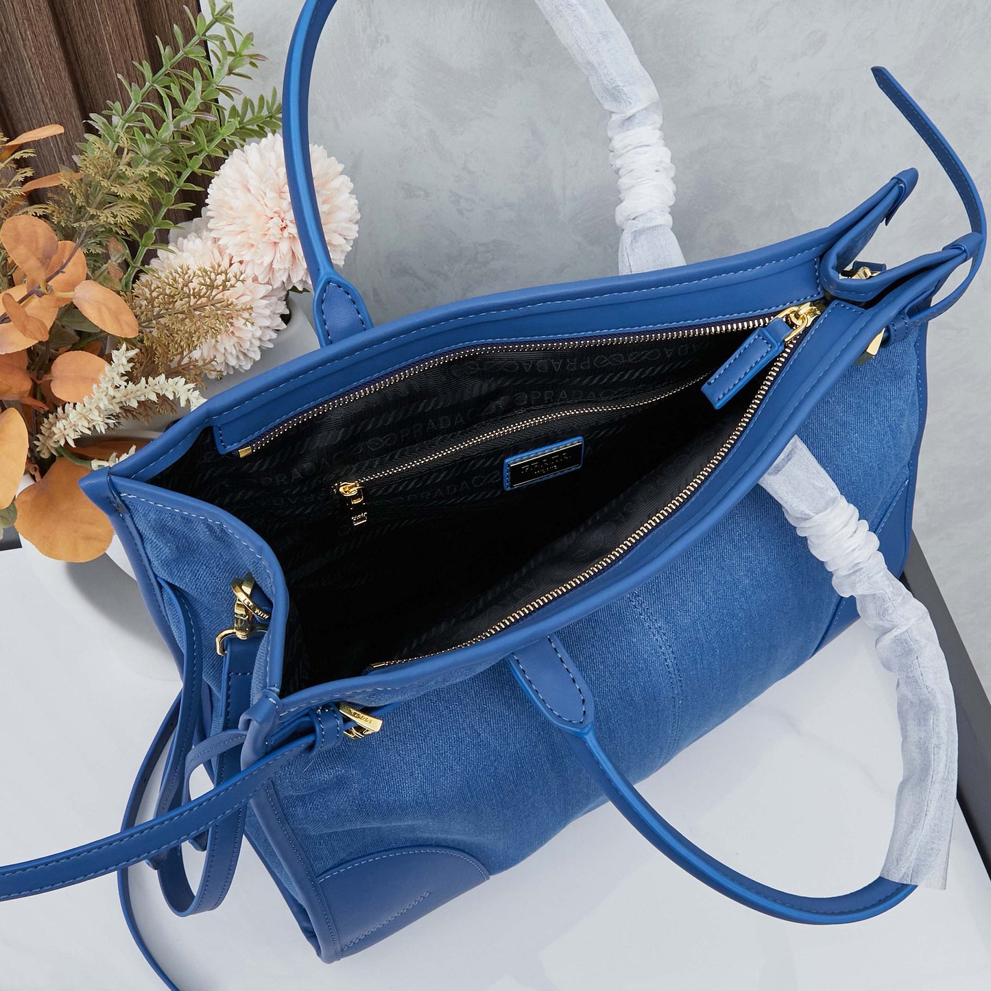 Denim P Tote