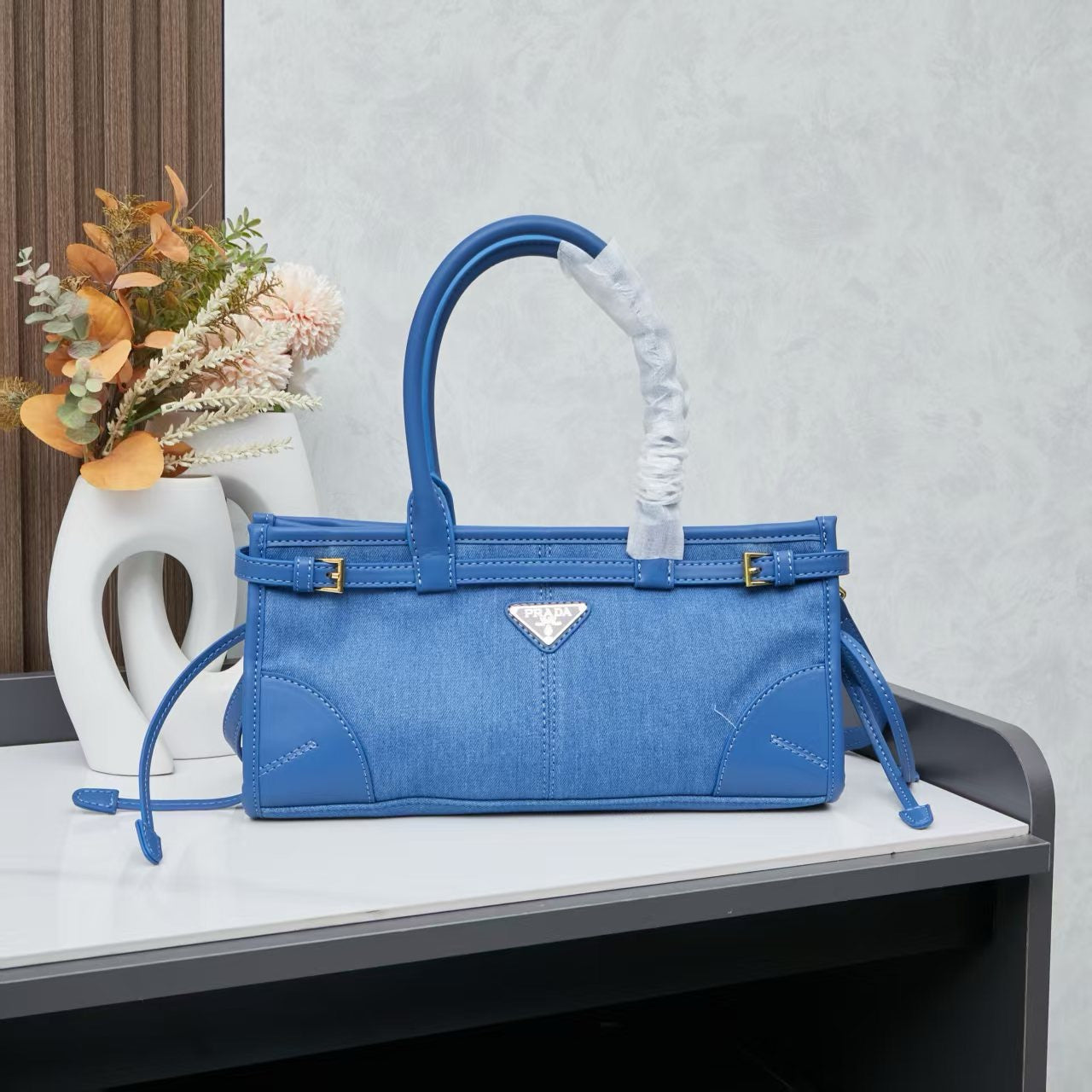 Denim P Tote Small