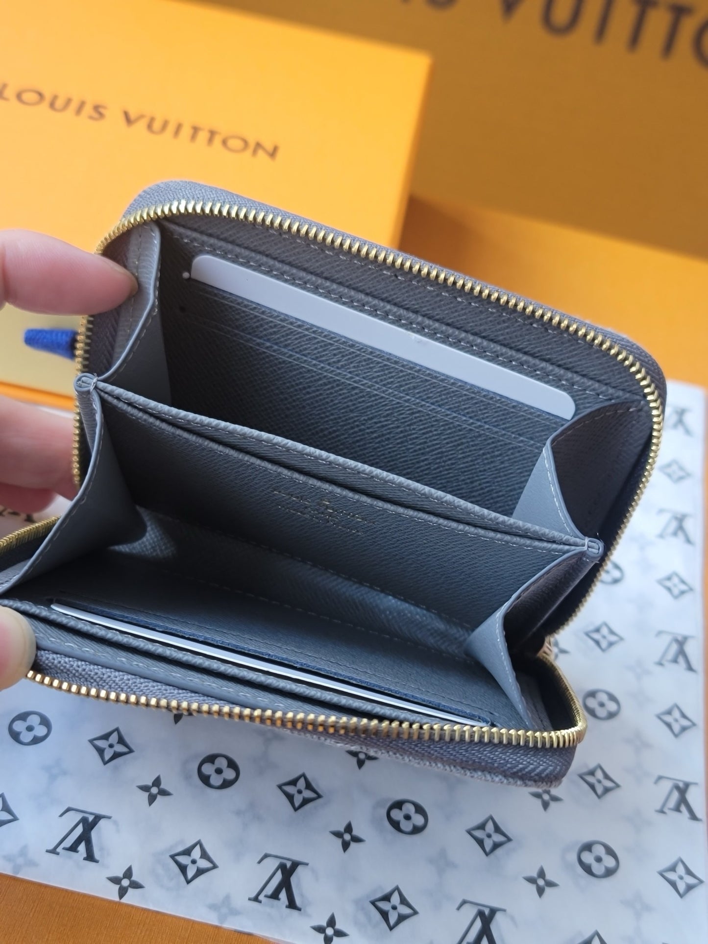 Grey Denim Small Wallet